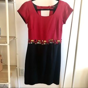 Vintage Reiss Open Back Embellished Dress